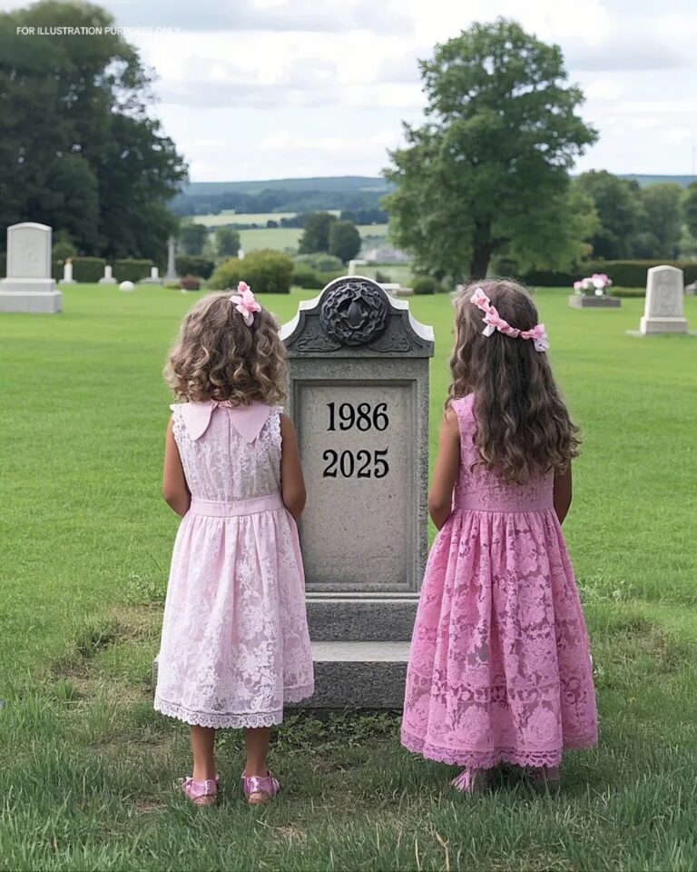 Girls Visit Dad’s Grave To Show Off Their New Dresses and Find Two Boxes With Their Names On Them