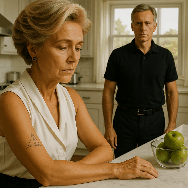 Lena found out about her husband’s departure by accident. She came home earlier and caught her husband engaged in an unusual activity