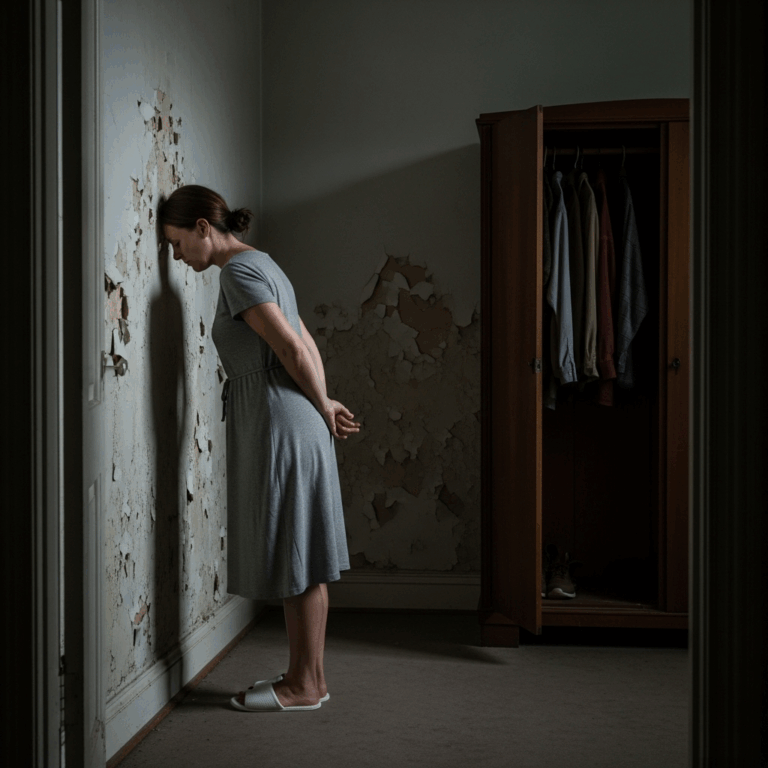 After the divorce, she lived in a storage unit. One night, she heard a knock from the other side of the wall, and what followed left her frozen…..