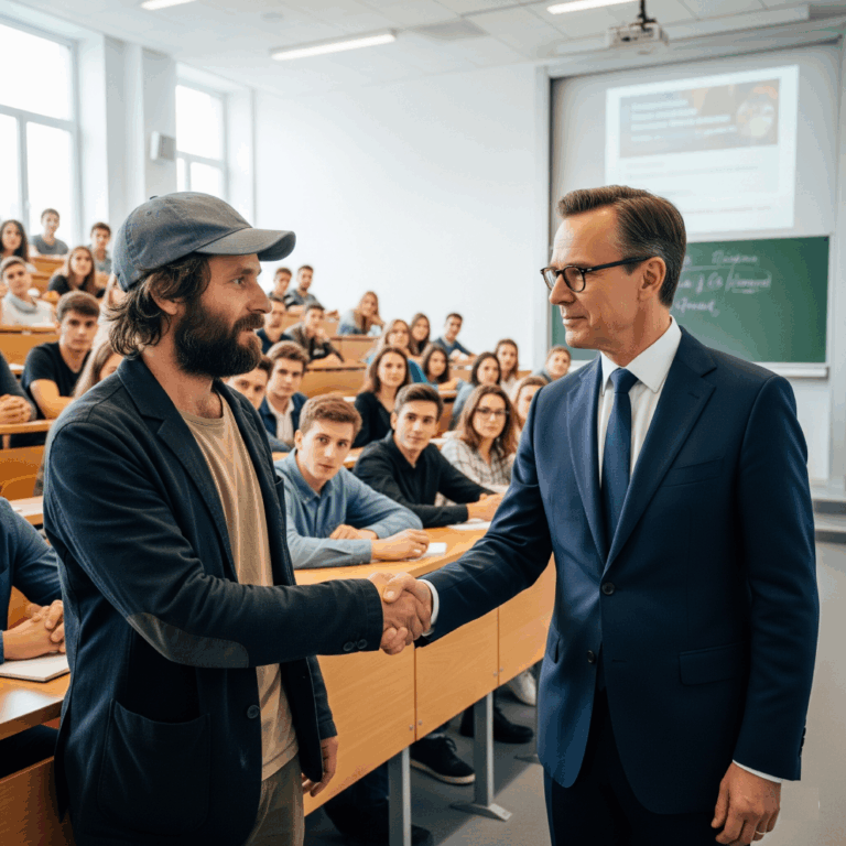 University Lecture: Janitor Ignored Until Dean Interrupts Speech to Shake His Hand