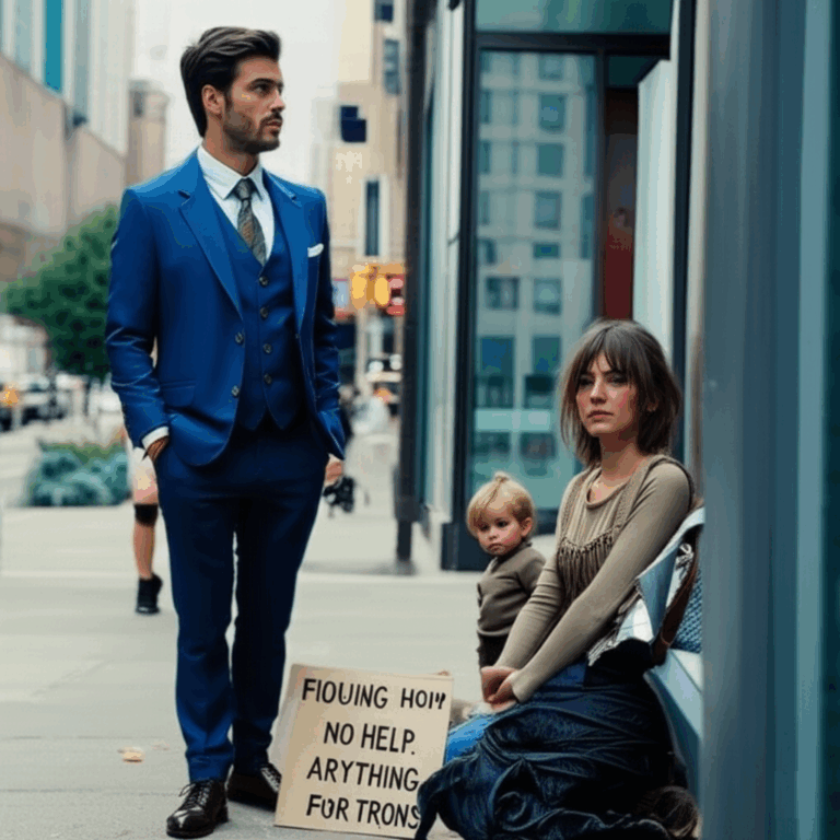 A millionaire sees his childhood love begging with two three-year-old twins — and recognizes her! But what he does next is unbelievable…