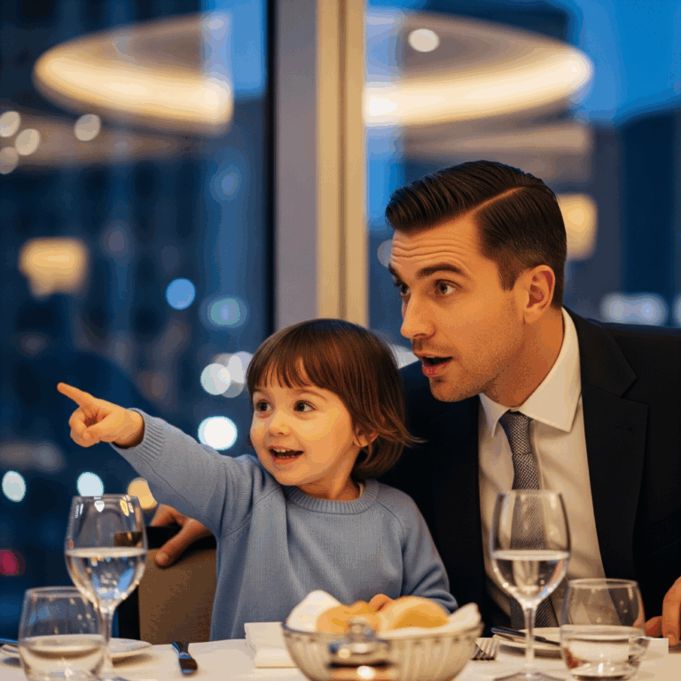 “Dad, that waitress looks just like Mom!” the little girl whispered, eyes wide with wonder as she pointed across the restaurant.
