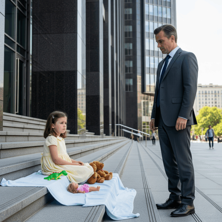 The Little Girl on the Steps