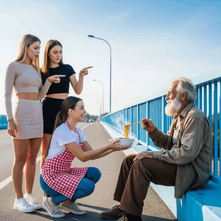 On a chilly autumn morning in Portland, Oregon, a scruffy old man sat cross-legged on the Burnside Bridge, clutching a dented tin cup and a weathered cardboard sign that read, “Hungry. Anything helps. God bless.” What the passersby didn’t know was that the man wasn’t homeless at all—he was a retired billionaire, disguising himself in a last-ditch effort to find someone who could love his son for the right reasons.