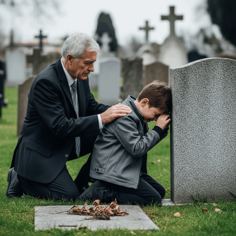 A wealthy businessman visits his son’s grave… and meets a mysterious boy who changes everything