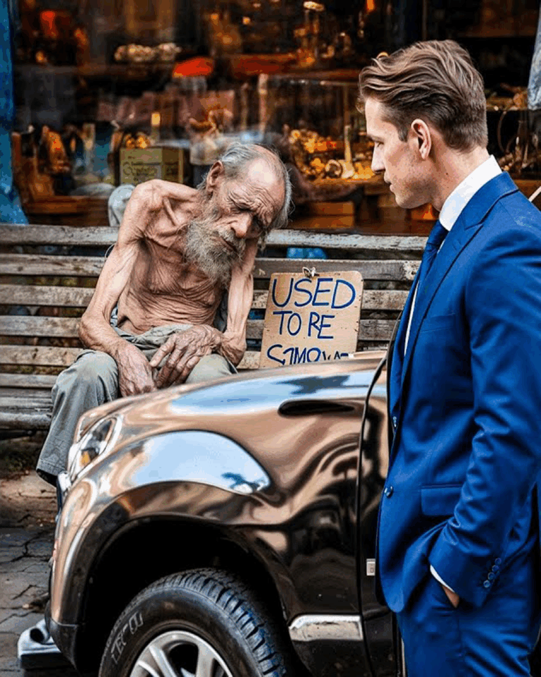 17 Years Everyone Ignored This Ugly Homeless Man, Until One Day a Black SUV Picked Him Up!