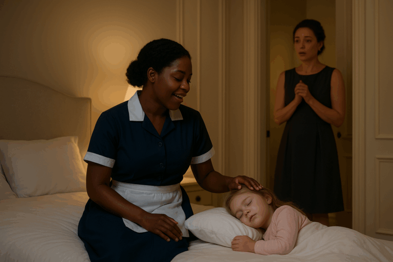 The maid sang a lullaby to her master’s daughter, and the rich wife was surprised to realize it was the same song her mother used to sing to her.