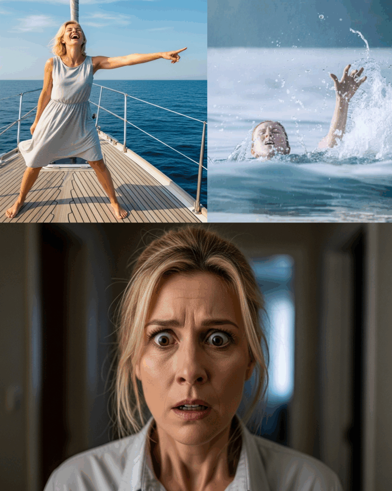 My sister whispered, “Say hello to the sharks,” and shoved me off the yacht in the middle of the ocean. My husband? He just stood there, smiling. Their plan was to steal my $1 billion fortune. But when they came home… I was waiting. “I’ve got a gift for you, too.”…