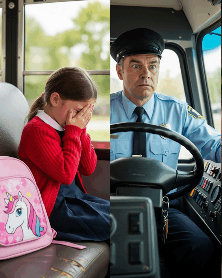 Bus Driver Notices Girl Crying Daily, Looks Under Seat After Drop-Off and Gasps