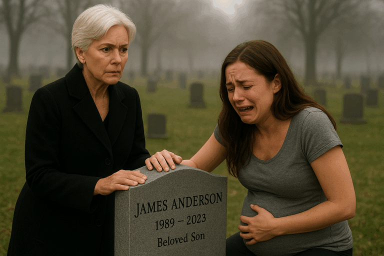 Billionaire Visits Son’s Grave and Finds Pregnant Woman Crying at Her Son’s Grave – She’s SHOCKED!
