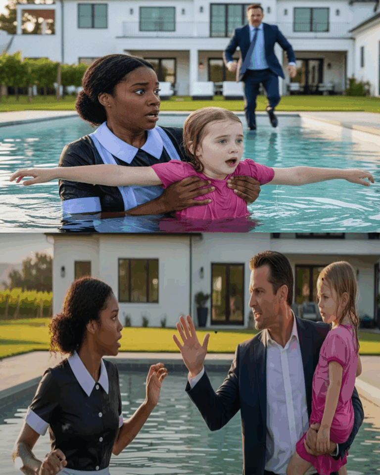 The Billionaire Returns Home and Is Shocked to Find His Black Maid and Only Daughter in the Pool