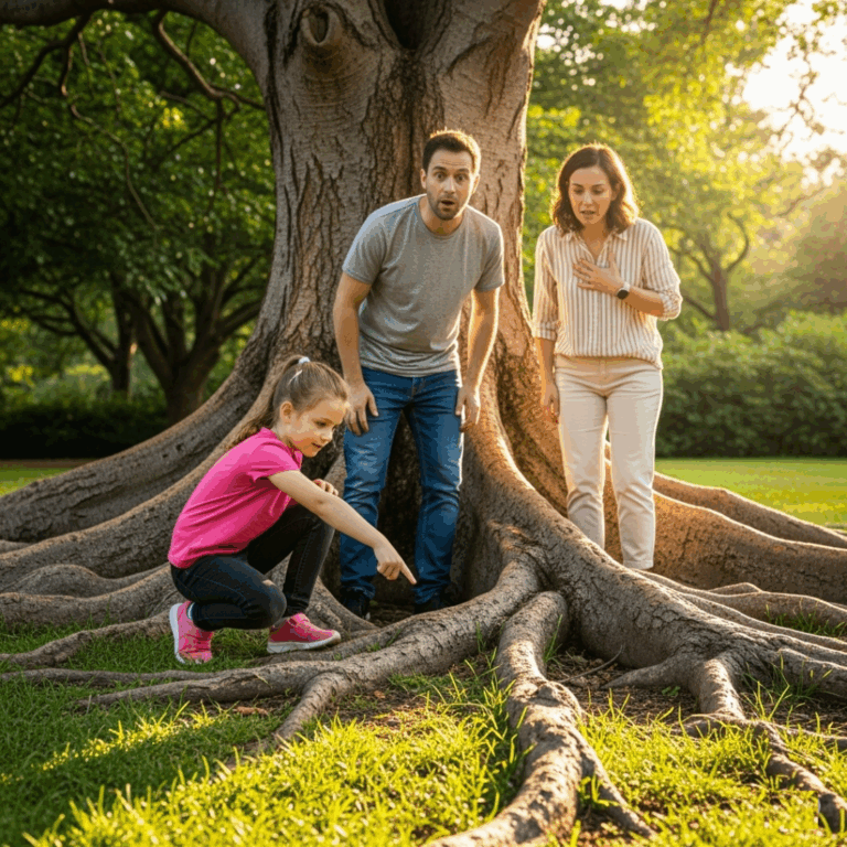 “I know who buried Grandma under the tree behind the house,” the little girl said, her voice calm, almost curious — as if she had just solved a riddle in her coloring book.