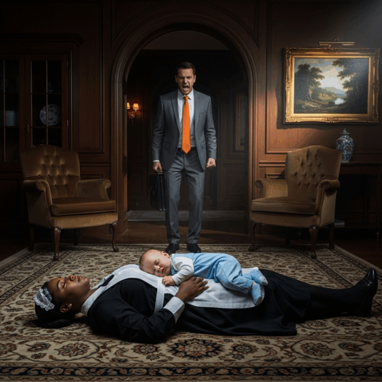 “Black Maid Slept on the Floor With the Baby — The Billionaire Saw It… And Then What Happened?”