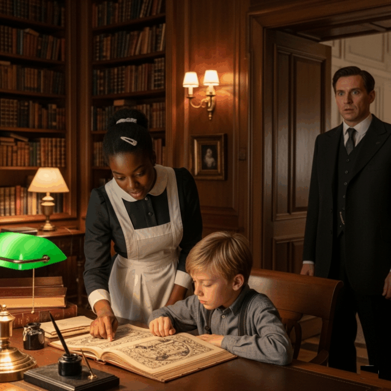 “Billionaire’s Son Failed Every Test — Until the New Black Maid Taught Him One