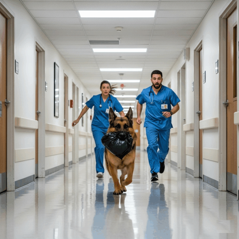 A Dog Ran Down the Hospital Corridor, Holding a Black Bag in Its Mouth: When the Doctors Finally Caught Up, They Discovered Something Terrible…