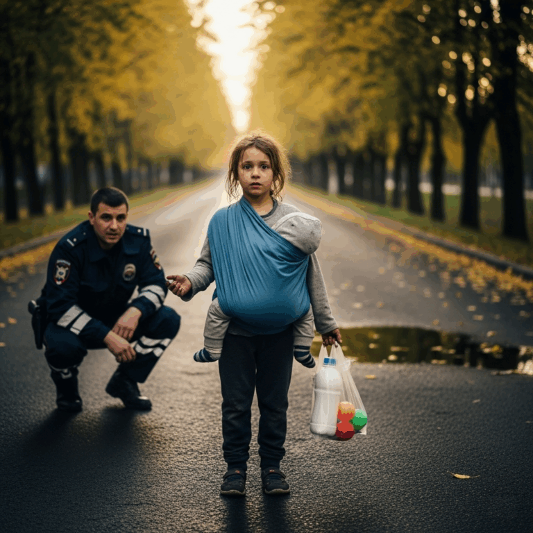 Police Officer Finds Homeless Girl Collecting Trash With Baby — Her Words Shattered His Heart