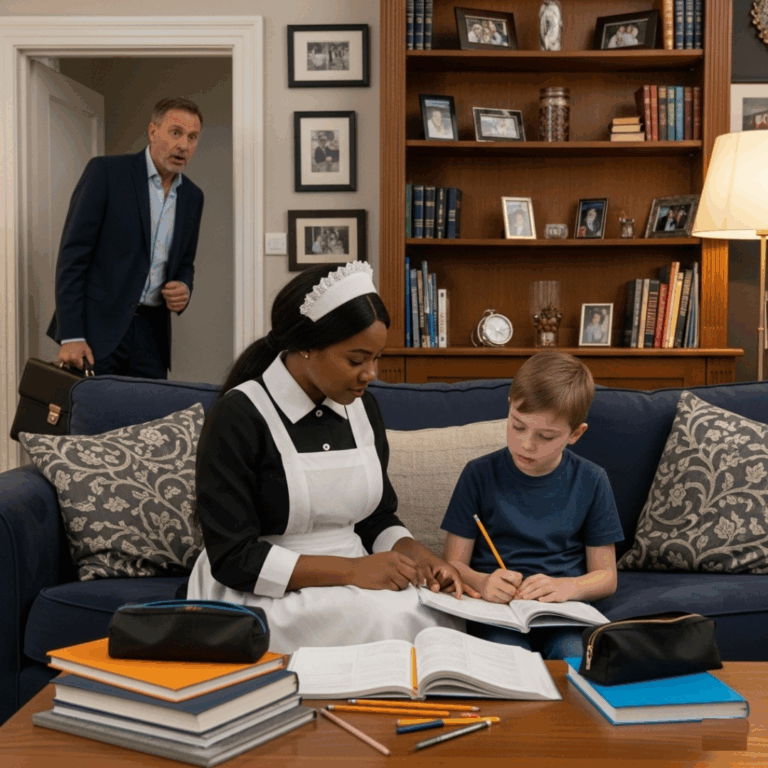Billionaire’s Son Failed Every Math Test — Until the New Black Maid Taught Him