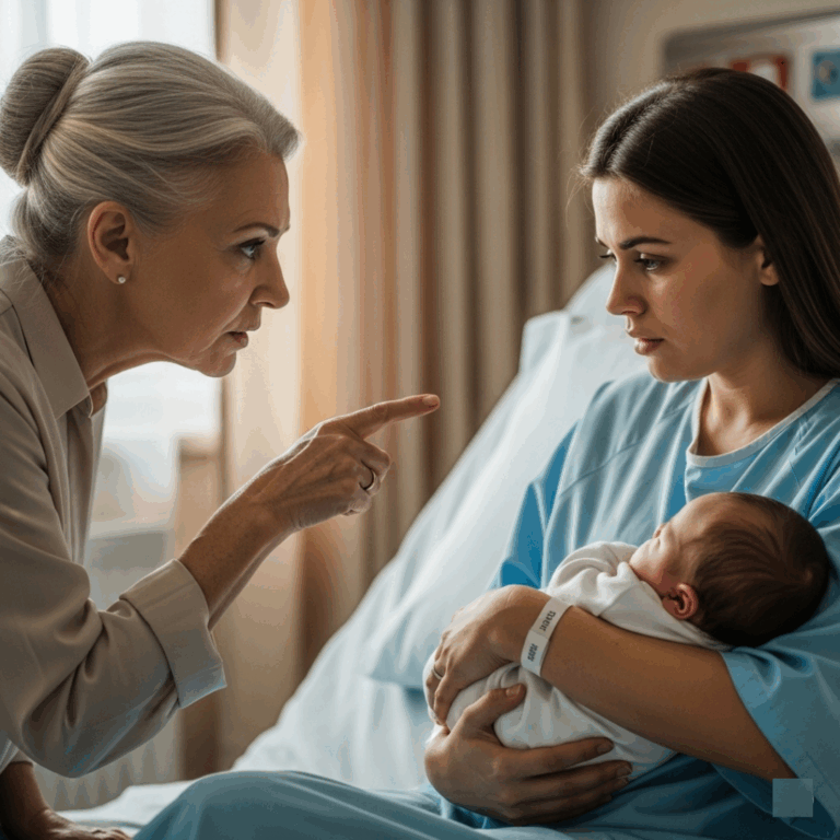 After giving birth, my mother-in-law stormed into the room and started insulting me and my newborn daughter: I couldn’t take it anymore and did this…