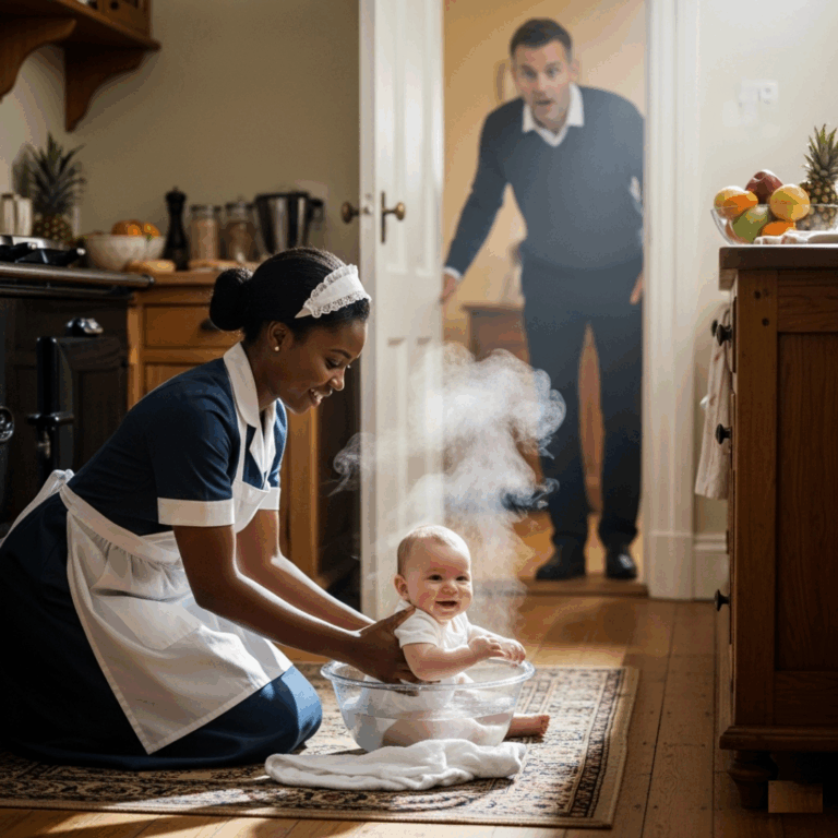 Millionaire returns home and is shocked to find his new black maid doing this to his daughter