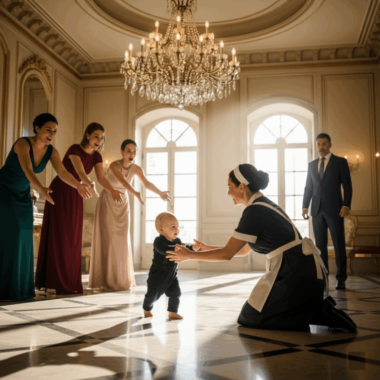 “Not the father. Not the women. The baby walked straight into HER arms.”