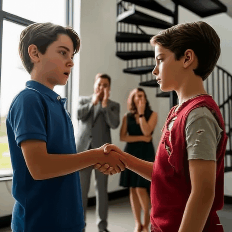 THE RICH BOY TURNS PALE WHEN HE SEES A BEGGAR IDENTICAL TO HIM — HE NEVER IMAGINED HE HAD A BROTHER!