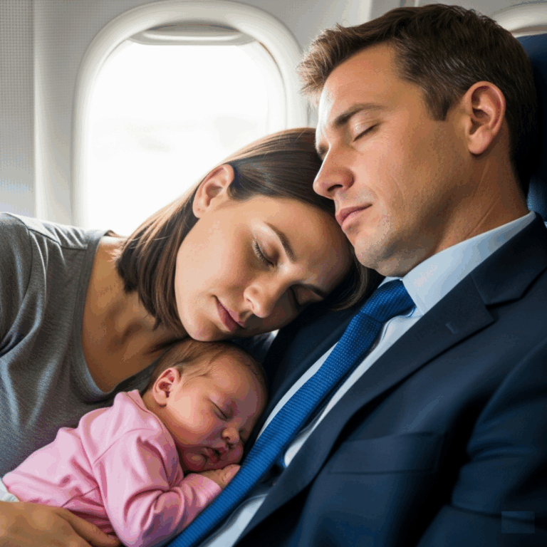 Exhausted Mom and Her Baby Fall Asleep on CEO’s Shoulder Mid-Flight — What Happens When She Wakes Up Leaves Her Speechless.