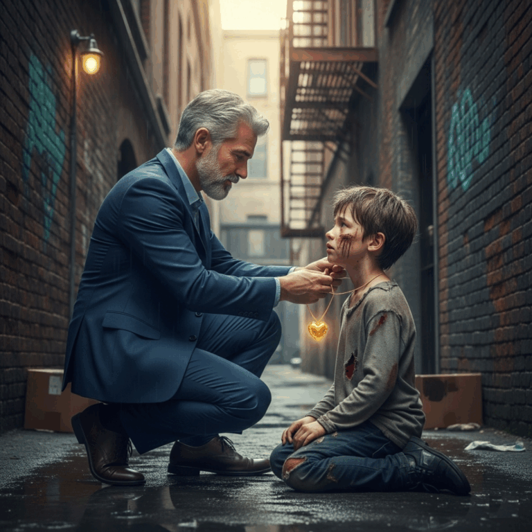 The Billionaire Saw A Poor Little Boy Wearing His Missing Daughter’s Necklace. What He Discovered Next Shocked Everyone