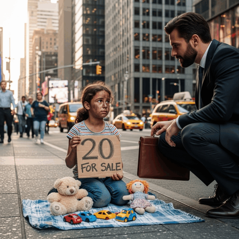 A Millionaire Stops When He Meets a Little Girl Selling Toys to Save Her Mother! and the Touching Story Behind