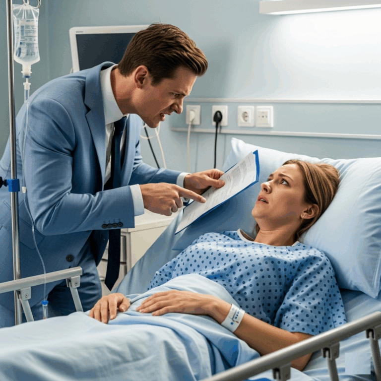 The husband forced his wife to sign divorce papers right on the hospital bed, but he didn’t expect who was the one being abandoned…