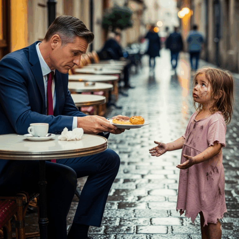 Lil Girl Begged For Millionaire’s Leftover and Ran–What He Saw Next, Made Him Call HELP Immediately!