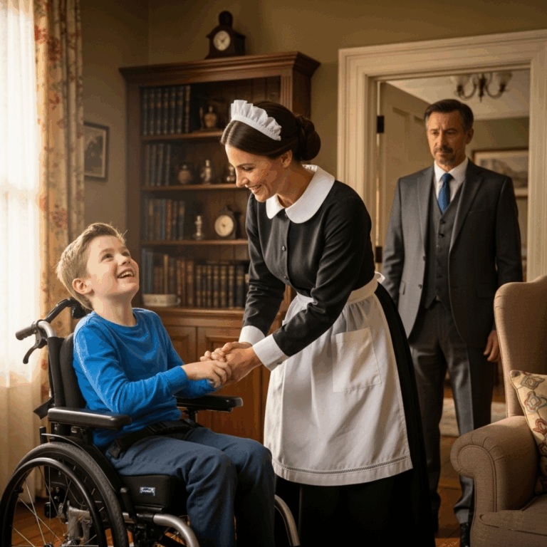 “The Billionaire Found the Maid Dancing with His Paralyzed Son—And What Happened Next Moved Everyone to Tears”.