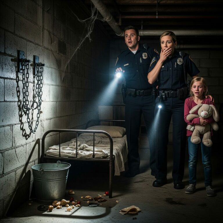 The little girl cried and told the police: ‘I don’t want to sleep in the basement anymore.’ When the officers went down to check, they were shocked to see the truth…