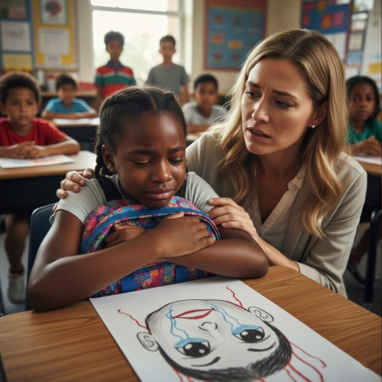 My six-year-old daughter told her teacher that ‘it hurts to sit’ and drew a picture that made her call 911. Her uncle quickly became the prime suspect, and I was convinced my family was falling apart—until police analyzed a stain on her backpack. The lead officer looked at me and said, ‘Ma’am, the suspect isn’t human.