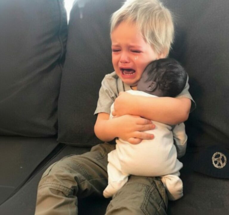 The stillborn baby was placed in his older brother’s arms, seconds later, a cry echoes loudly!