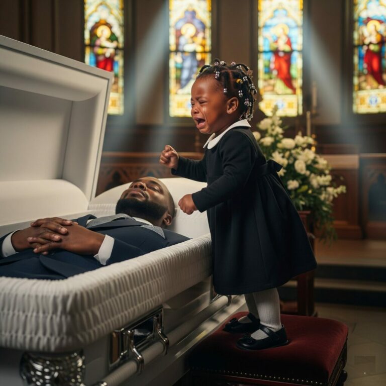 “Papa is just tired,” said the child at the casket — but no one could have expected what happened next…