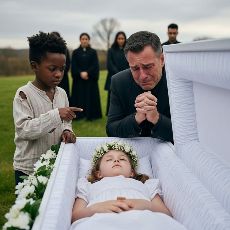 “Your daughter is still alive” – ​​Homeless black boy ran to the coffin and revealed a secret that shocked the billionaire…