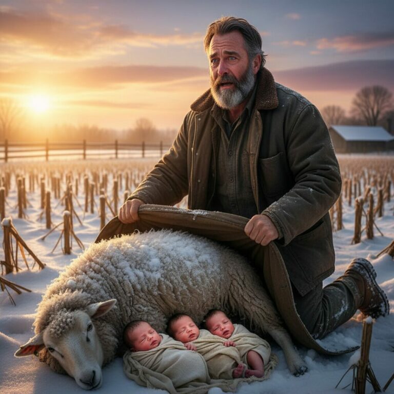 A farmer found his lost sheep in a rice field. As he got closer, he noticed a shocking detail!…