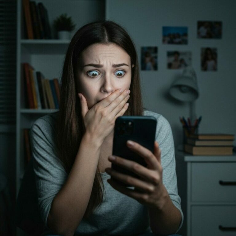 She took a photo with her father to keep as a memory — but when she looked closer, she saw something that made her heart stop…