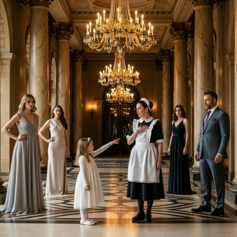 A billionaire asked his daughter to choose a mother from a group of models, but she chose a maid.—“Daddy, I choose her!”