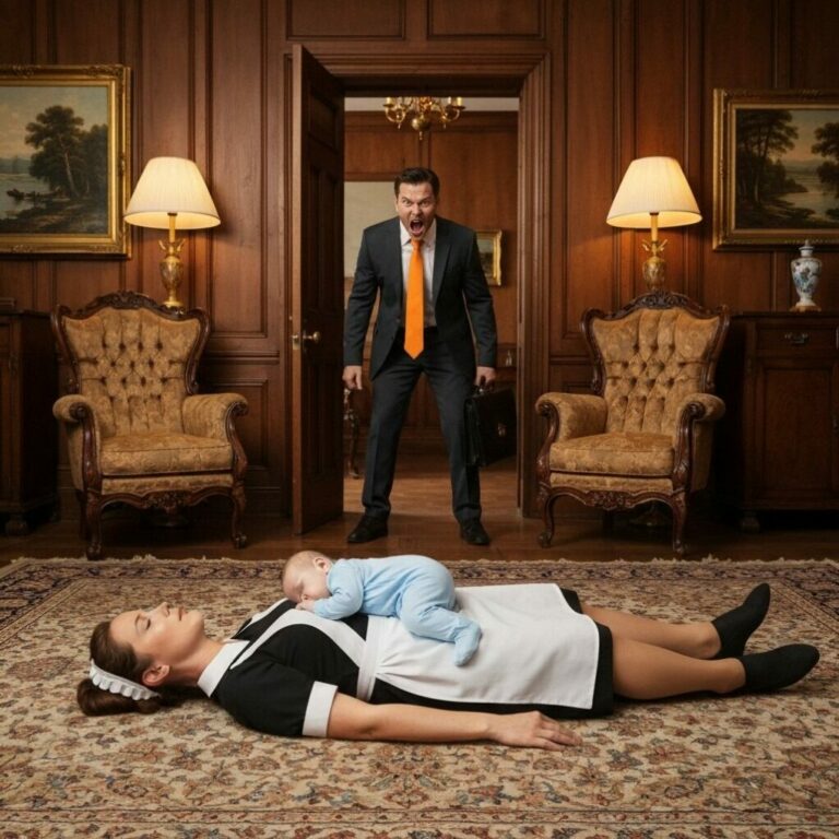 The maid Slept on the Floor With the Baby — The Billionaire Saw It… And Then What Happened?