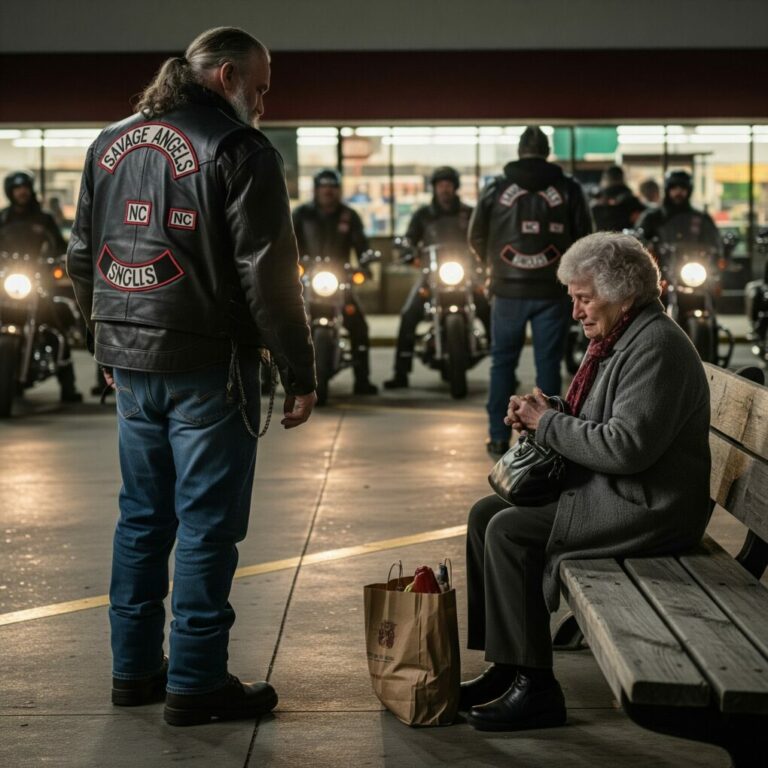 Her Own Son Abandoned Her on a Bench — But the Bikers Took Her Home…