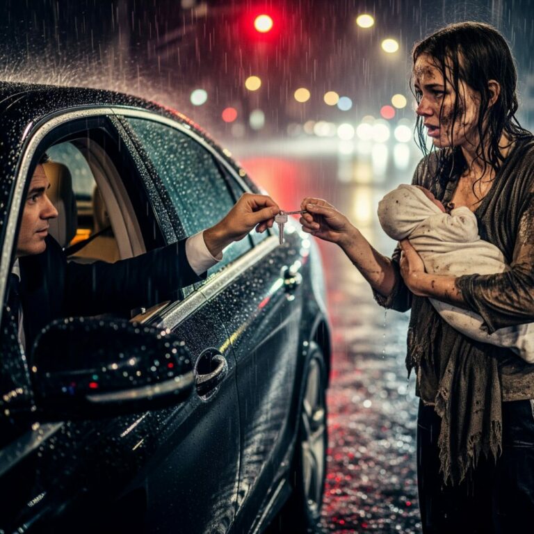 On the way to the airport, a millionaire hands the keys to his villa to a soaked beggar woman with a child in her arms… But what he discovers when he returns leaves him speechless…