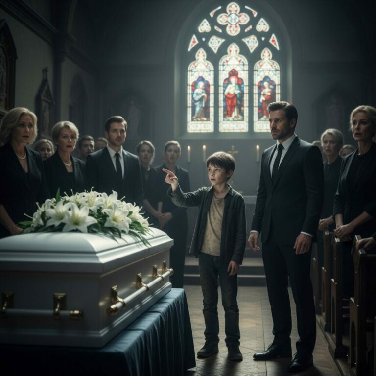 During His Daughter’s Funeral, a Homeless Boy Whispers: “The K.i.ll.er Is Back There.”