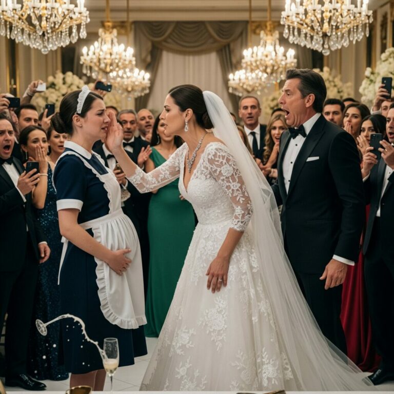Billionaire’s Wife Slaps Pregnant Maid At Her Wedding, What She Did Next Shocked Everyone…