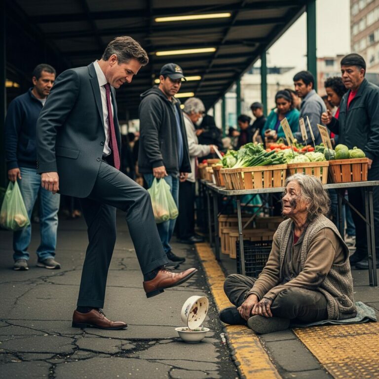 A Millionaire Kicked a Poor Beggar in the Market, Not Knowing She Was the Lost Mother He Had Been Searching…