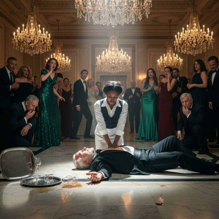 Billionaire Collapsed at Gala — No One Expected What the Waitress Did Next