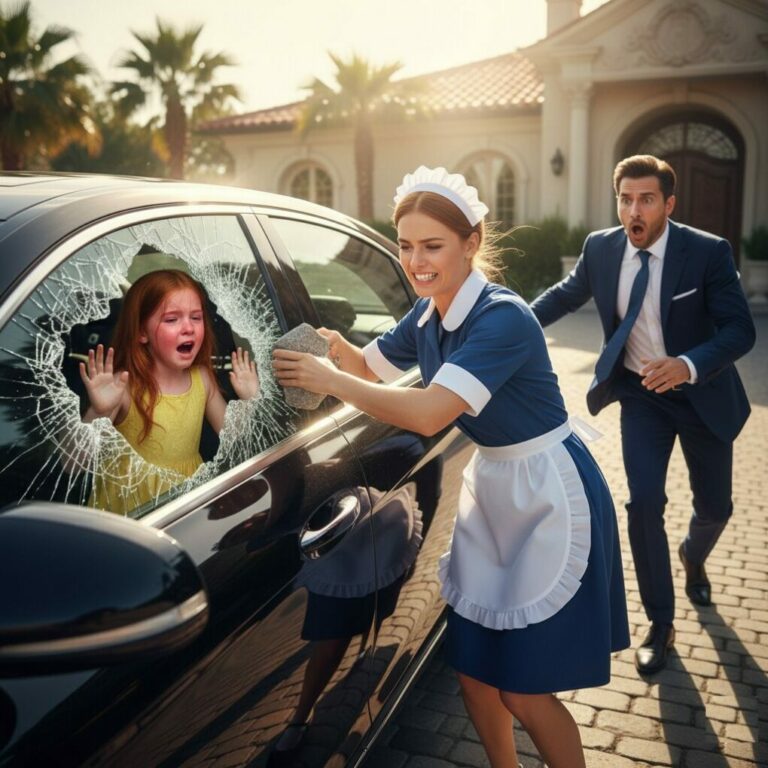 Millionaire’s new wife “forgets” his daughter locked in the car, until the maid did the Unbelievable