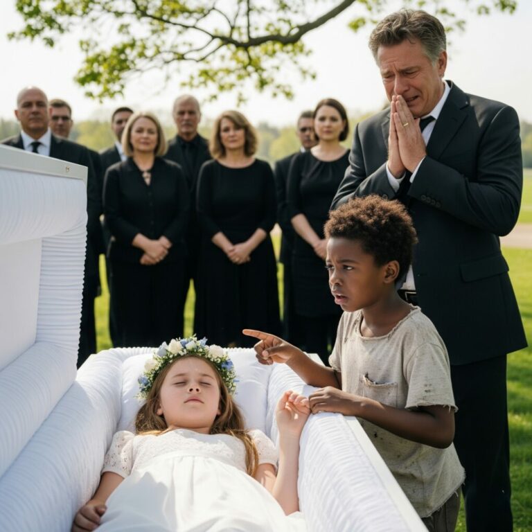 “Your daughter is still alive” – ​​Homeless black boy ran to the coffin and revealed a secret that shocked the billionaire…
