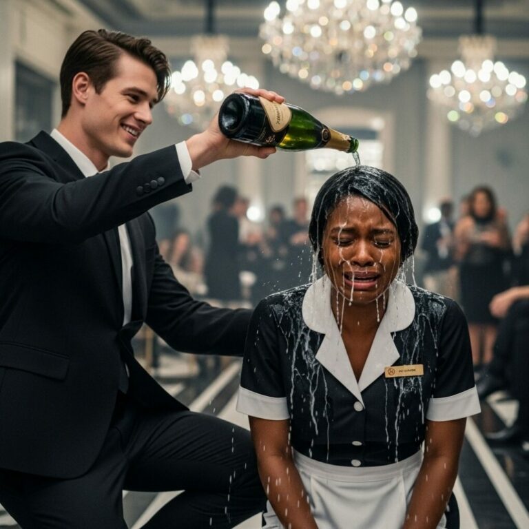 An Arrogant Billionaire Poured Wine on a Janitress’s Head — But Just 10 Minutes Later…