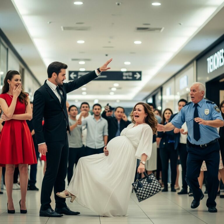CEO Slaps Pregnant Wife at Mall to Please His Mistress — Her Billionaire Father Works as a Secret Security Guard!…